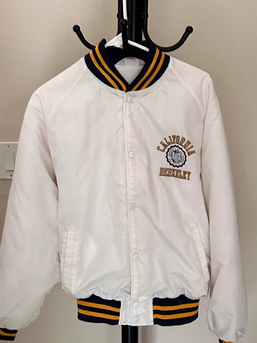 Cal UC California Berkeley varsity-style bomber jacket